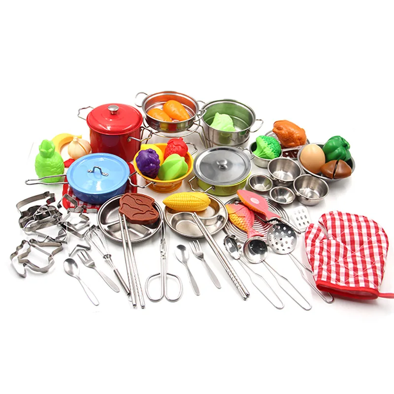 40 шт. детский дом из нержавеющей стали кухонная игрушка утварь дети притворяться