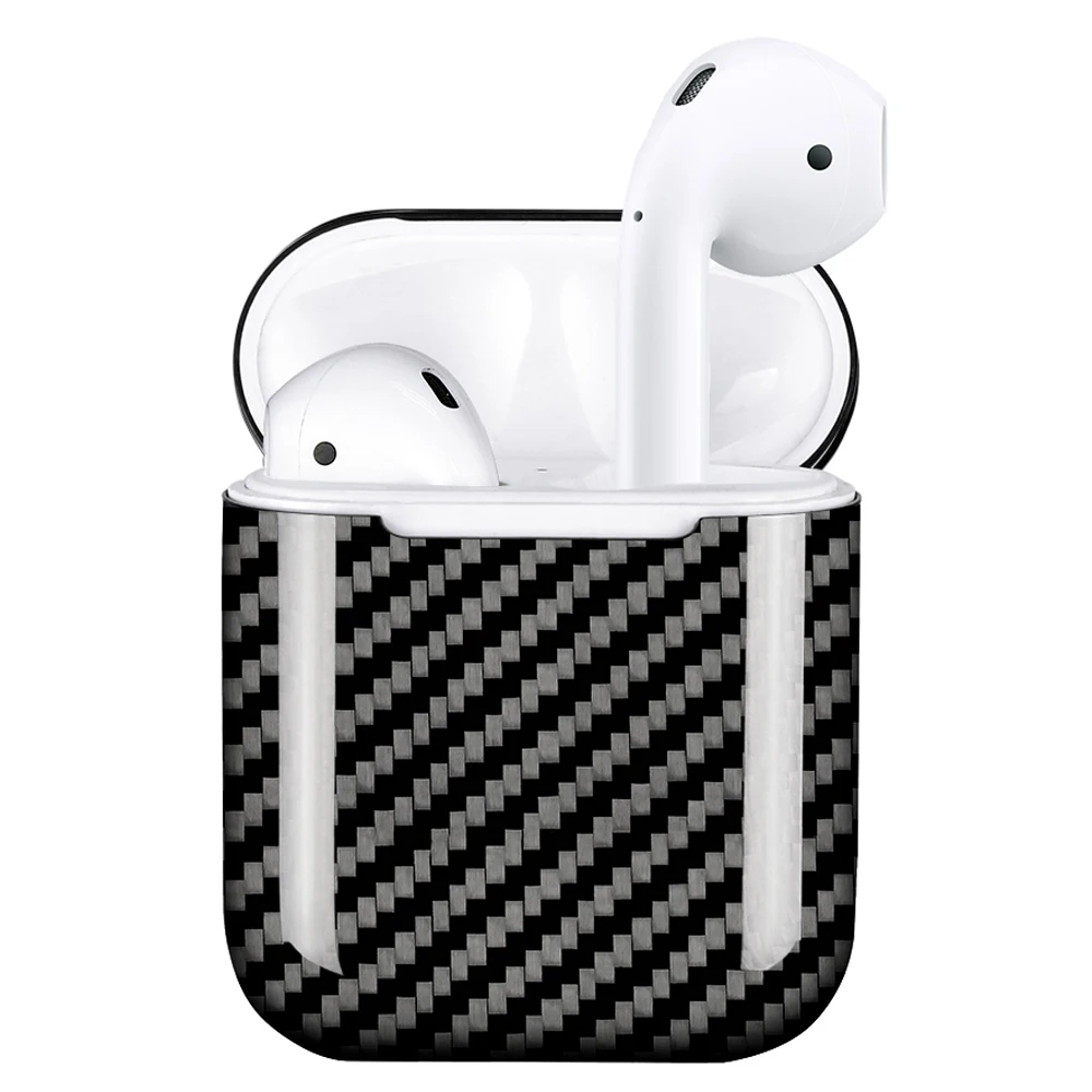 Чехол С пылезащитной заглушкой для AirPods чехол из настоящего углеродного волокна