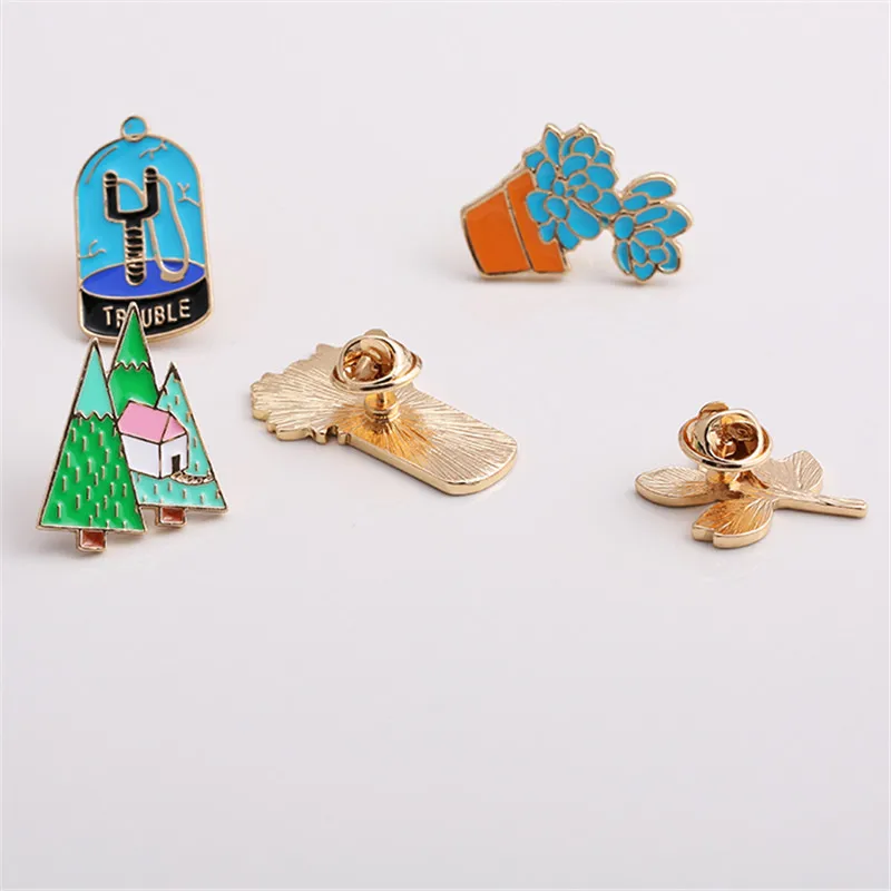 Free shipping fashion ladies jewelry New selling enamel flower and tree plant shape man woman decoration brooch badge | Украшения и