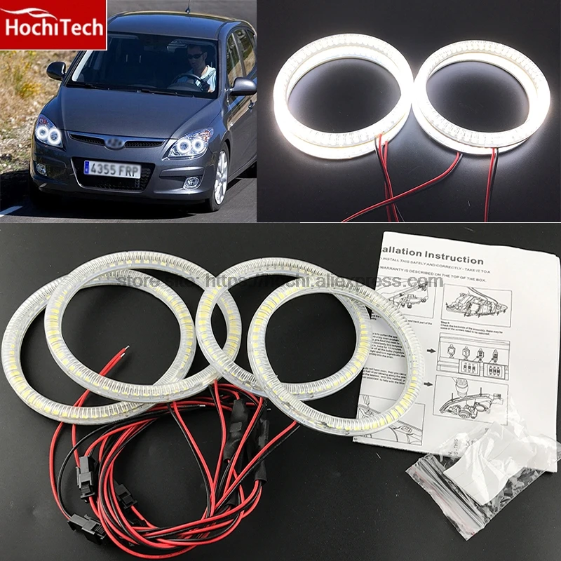 HochiTech ультра яркий SMD белый светодиодный комплект с ангельскими глазками 2000LM 12V halo
