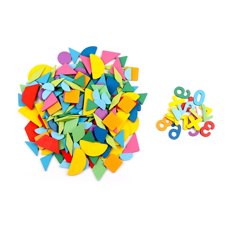 200 шт Деревянные Монтессори головоломки Дети головоломка Танграм ребенок ранее