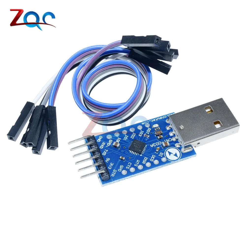 

5 шт., последовательный преобразователь USB 2,0 в TTL UART 6-Контактный Модуль CP2104 STC PRGMR, чем CP2102
