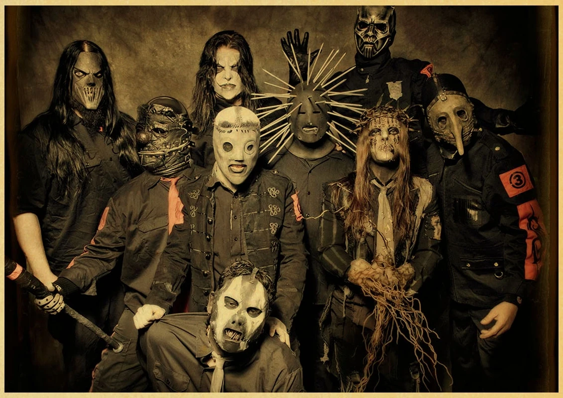 Slipknot тяжелый металл постер музыкальной группы печать на крафтовой бумаге плакат спальня Паб Бар настенный декоративный плакат для рок-группы