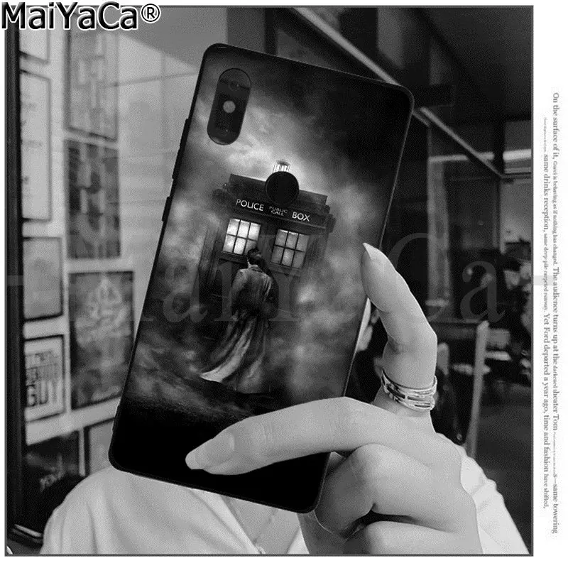 MaiYaCa Tardis Box Doctor Who черный мягкий чехол для телефона Xiaomi Redmi 5 5Plus Note4 4X Note5 6A Mi 6 Mix2