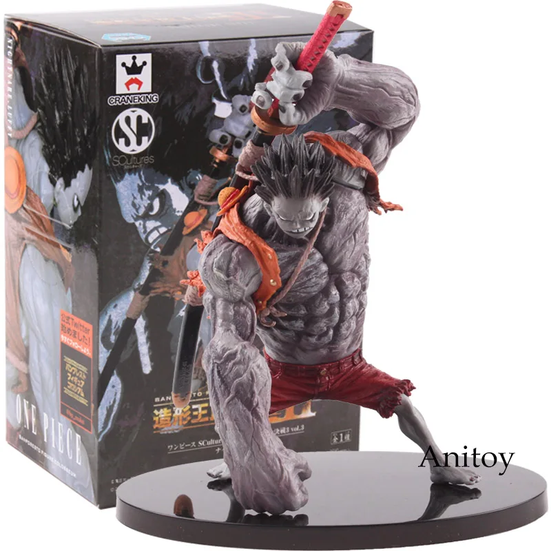Аниме одна деталь фигурка скульптуры большой объем. 3 Banpresto фигура Колизей кошмар Луффи статуя ПВХ Коллекционная модель игрушки - Цвет: with box