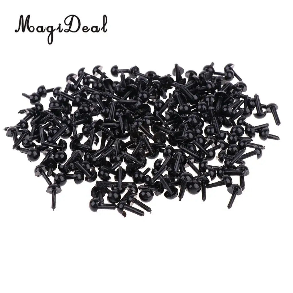 MagiDeal 200 шт./лот черные пластиковые защитные глаза для медвежьей куклы плюшевые