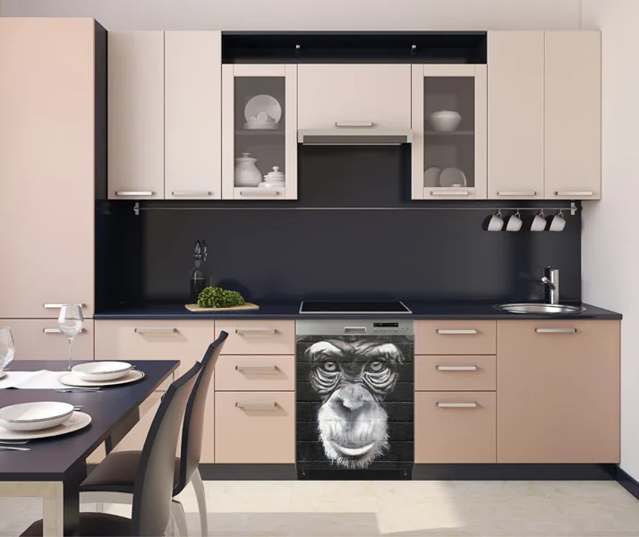 Оптовая продажа 3D арт мордочкой обезьяны рисовать посудомоечная машина