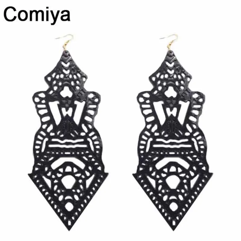 Comiya Punk Vintage Earring For Girl Statement Brincos Big Long Yellow Clack Drop Earrings Women Jewelry Oorbellen Bijoux | Украшения и