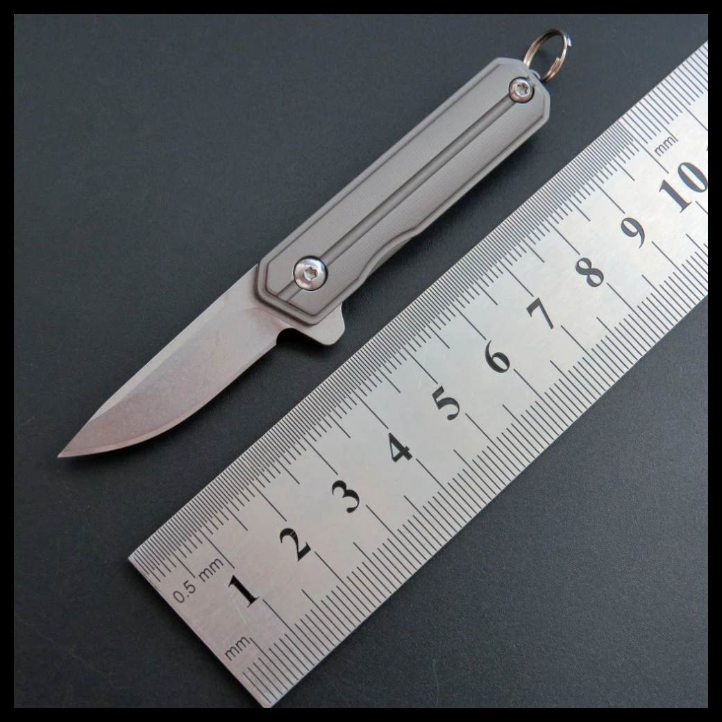 BJL Serge Mini Bean Folding Knives Titanium Handle D2 Blade Hunting Knife Outdoor Camping Survival Pocket Tool knife EF59 | Инструменты