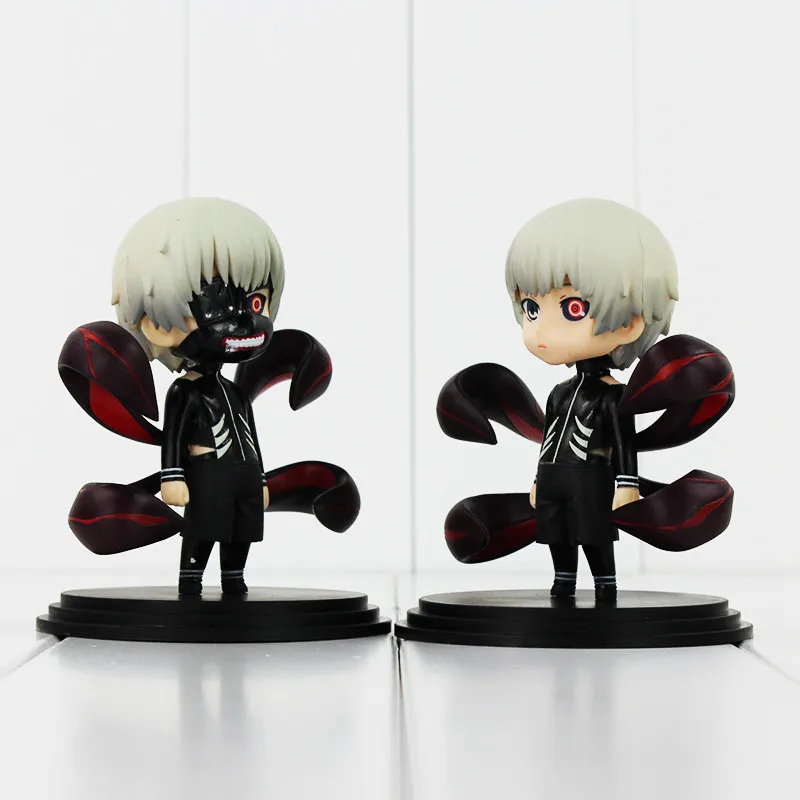 

2pcs/lot Anime Tokyo Ghoul Figure Toy Q Version Kaneki Ken PVC Model Doll New Arrival Free Shipping