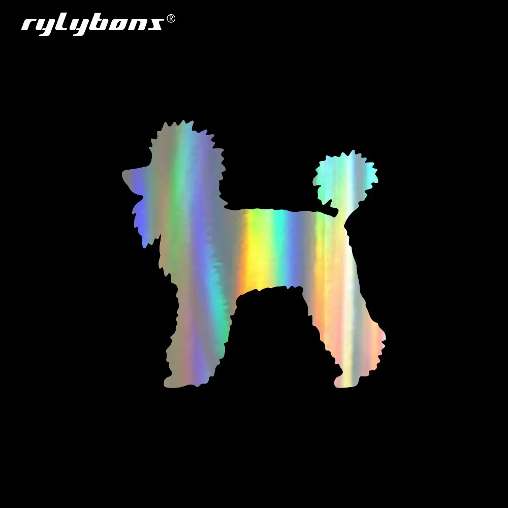 Rylybons 12 4*12 7 см с рисунком пуделя для женщин автомобильные наклейки собаками милые