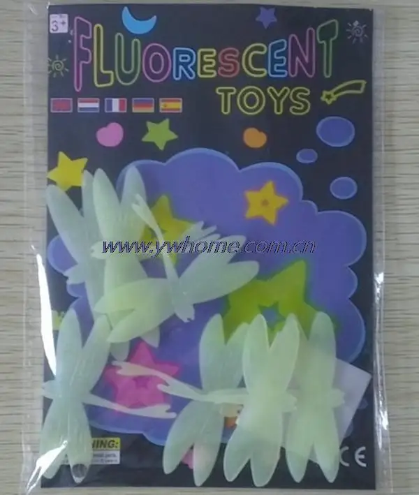 7 шт./упак. Стрекоза светящиеся наклейки на стену DIY украшения комнаты | Дом и сад