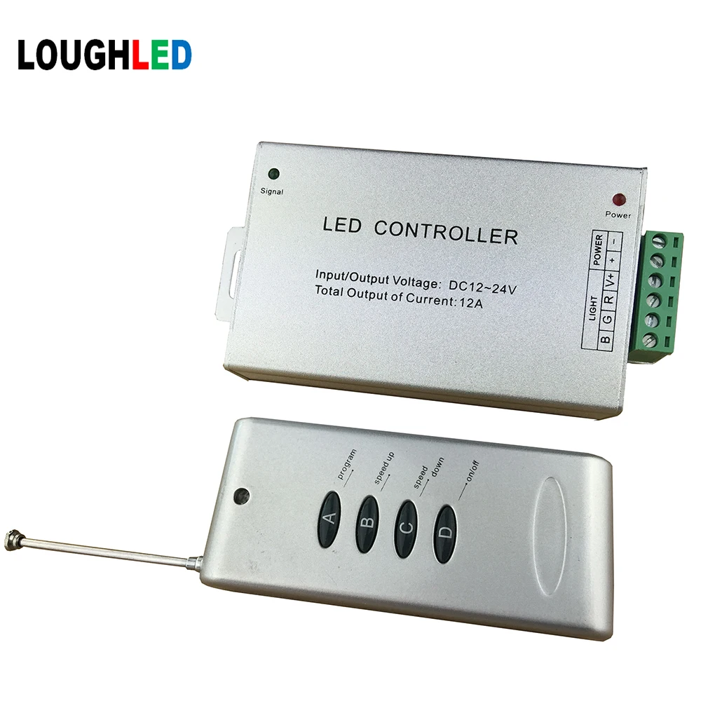 Беспроводной РФ 4 клавиши RGB LED контроллер с дистанционным 12a/2A 144 Вт/288 Вт DC12V ~ 24 В