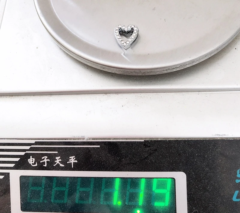 10PCs DIY accessory 8mm Full Rhinestone Hollow Heart slide Charms Beads Fit 8MM Dog Cat Collar Belt Wristband Bracelets | Украшения и