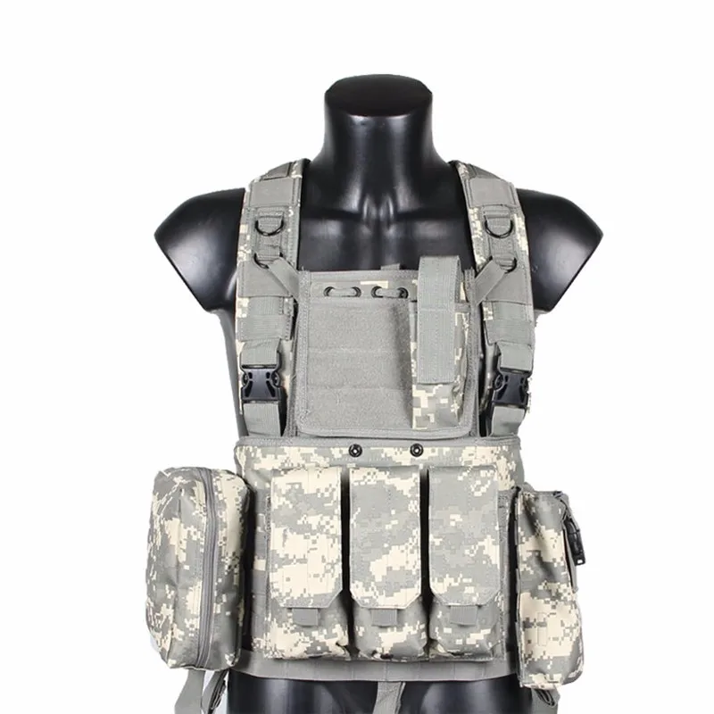Военный тактический жилет полицейский Пейнтбол Wargame одежда MOLLE Body Armor охотничий жилет CS наружная продукция оборудование черный, Тан - Цвет: ACU