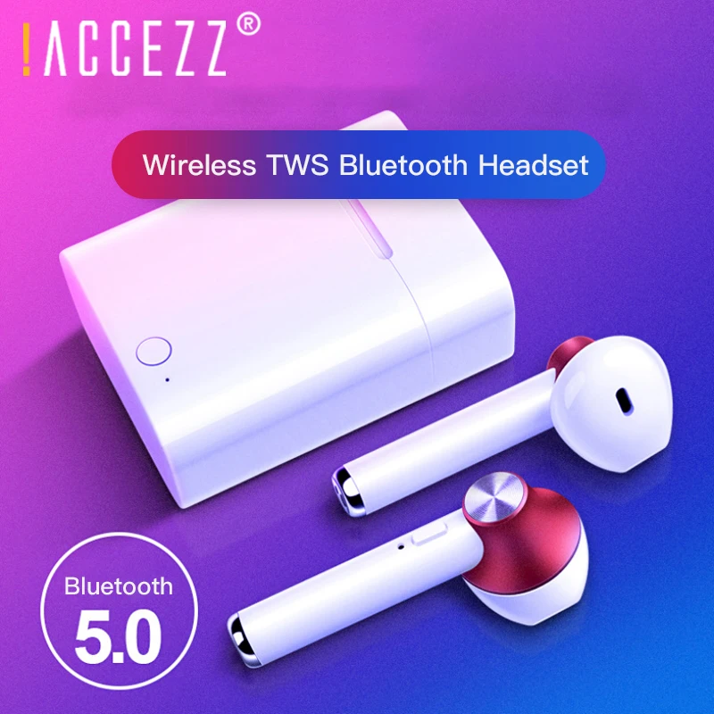 ACCEZZ TWS Bluetooth беспроводные наушники водонепроницаемые стерео кнопки управления водонепроницаемые наушники для iphone XS samsung мобильный телефон