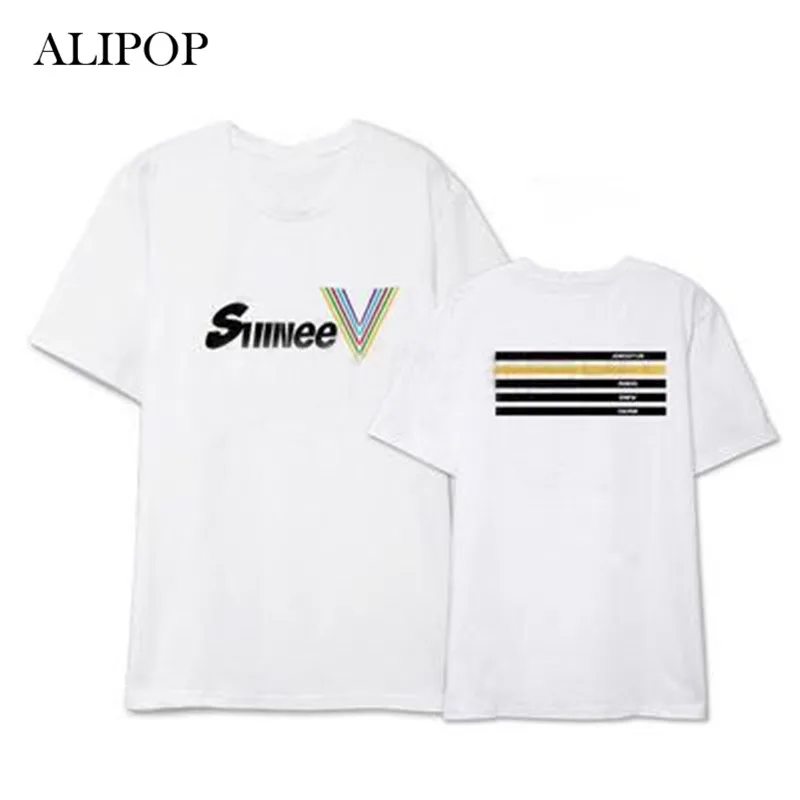 Футболка Youpop SHINee FIVE MINHO TAEMIN KEY Album повседневная хлопковая одежда для K POP футболка с