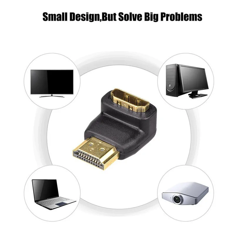 90/270 градусов угол hdmi-кабель адаптер преобразователей HDMI мужчин и женщин для 1080 P