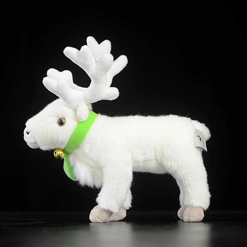 24 см прекрасная кукла-олень белая имитация милый рангифер Tarandus Peary Caribou плюшевые игрушки эмуляция животных для детей рождественские подарки