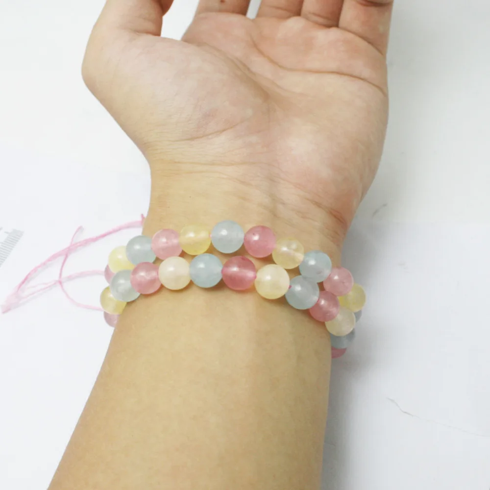 Hot Sale Fashion Natural Dyed Random Mixed Gem Stone Loose Beads 8MM 46pcs/lot Round For DIY Charms Jewelr | Украшения и