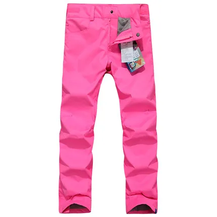 GSOU зимние двухслойные лыжные брюки для женщин уличные водонепроницаемые теплые