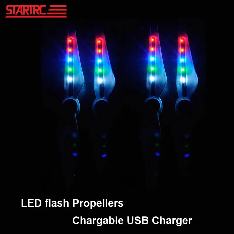 2 пары пропеллеров для зарядного устройства DJI phantom 4/ Pro / advance LED Flash USB Phantom 4/4 pro /advance