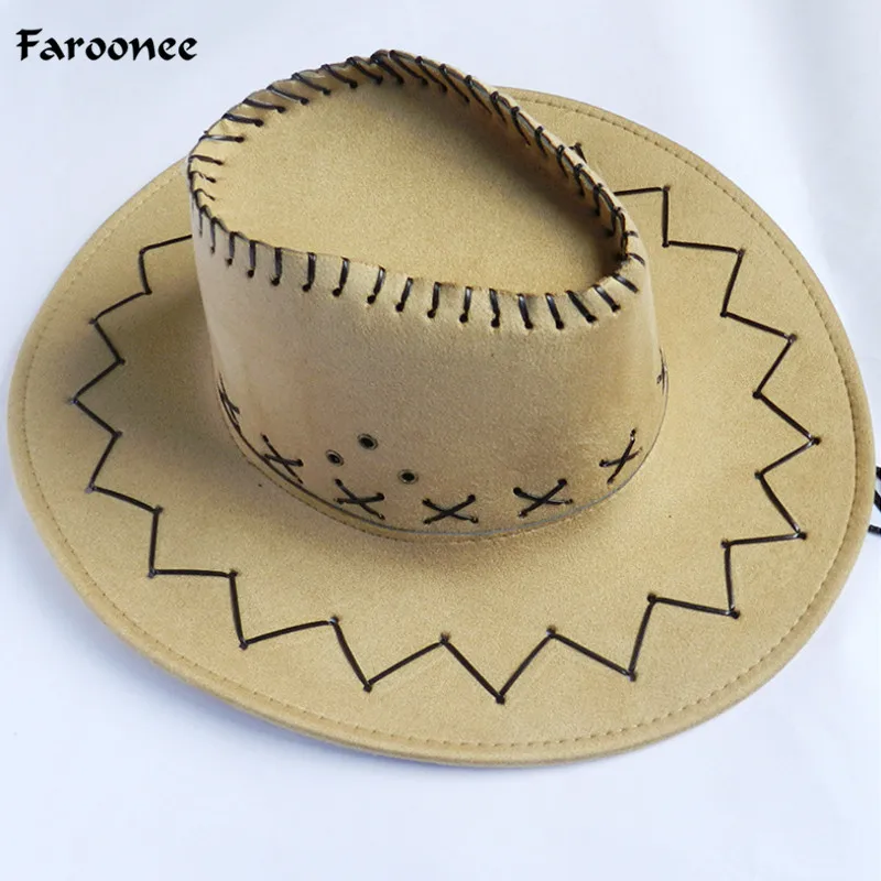 Faroonee мужские Западные Ковбойские шляпы ручной работы из искусственной кожи для