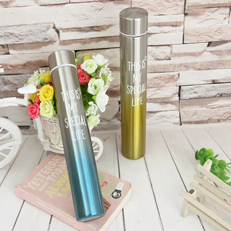 Креативная длинная чашка дамская модная маленькая Вакуумная из нержавеющей