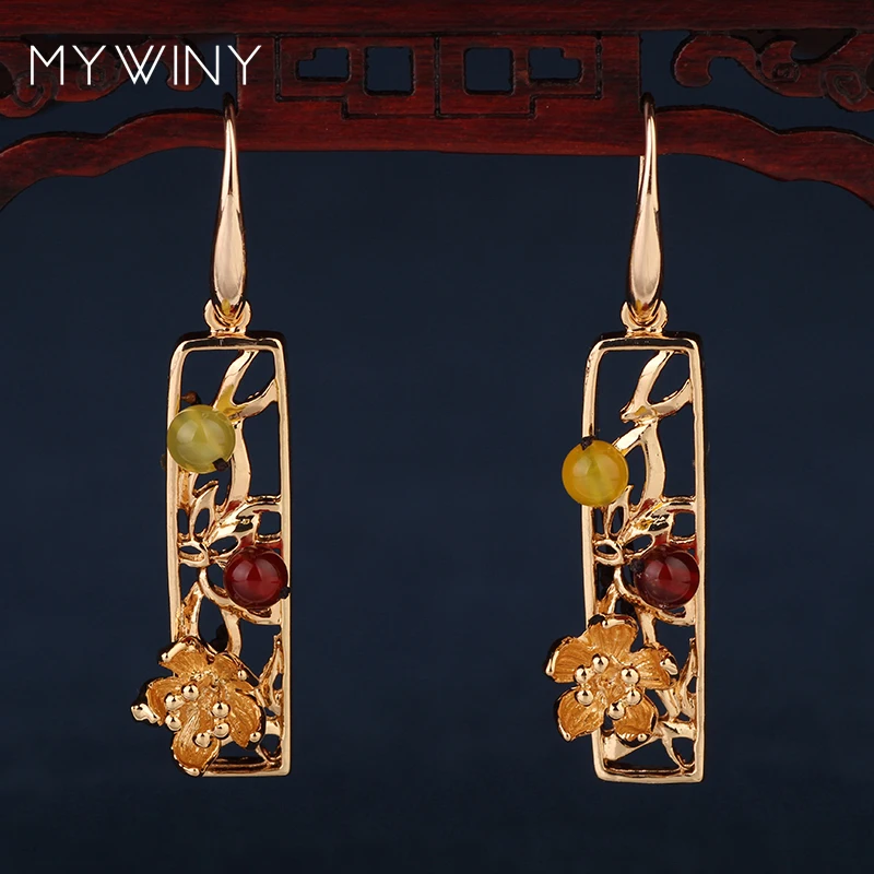 2 цвета Новые MYWINY модные ювелирные изделия из меди оболочки модные ювелирные изделия crujiente серьги, ручной работы качество Винтажные серьги