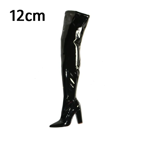 TIMETANG Fashion Women Shoes Free Shiping Cool Pointed Toe Square Heel Over-the-Knee Woman Long Boots Customized Thigh High Boot - Цвет: Black 12cm