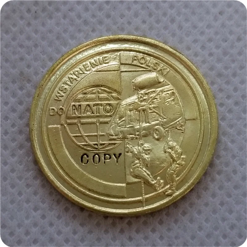1999 Польша 2 zl копия монеты - Цвет: NATO Helicopter OTAN