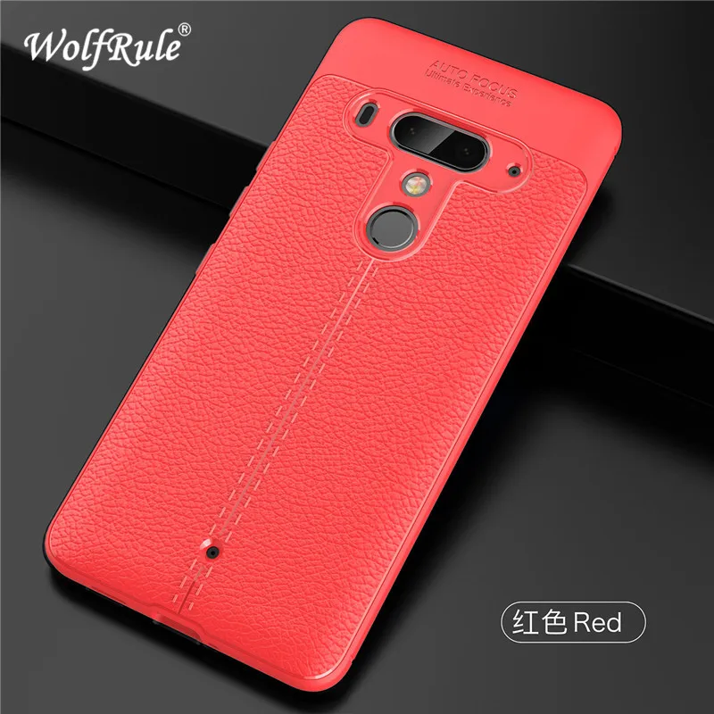 Чехол wolfrole для HTC U12 Plus противоударный Роскошный кожаный чехол из ТПУ Fundas + чехлы
