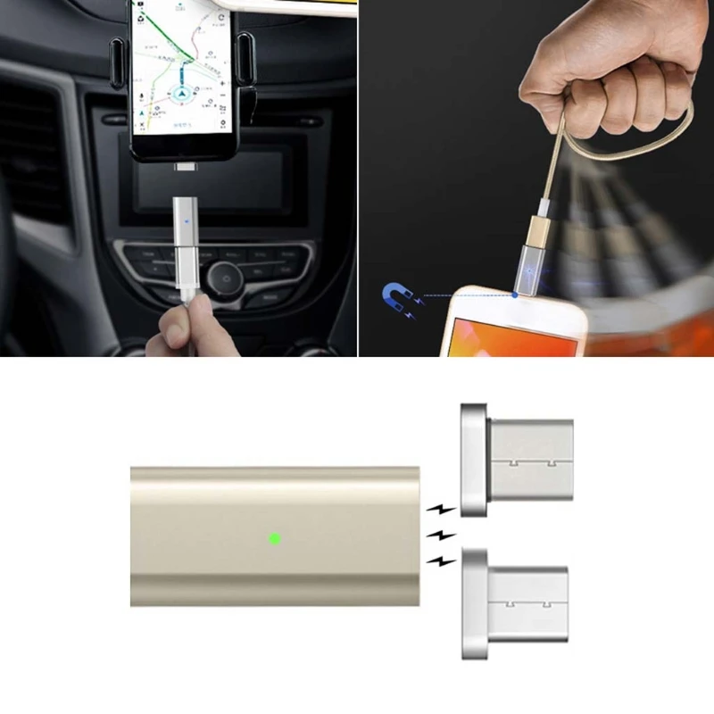 Магнитный адаптер Lightning для Micro usb type C для Android S8 S7 LG