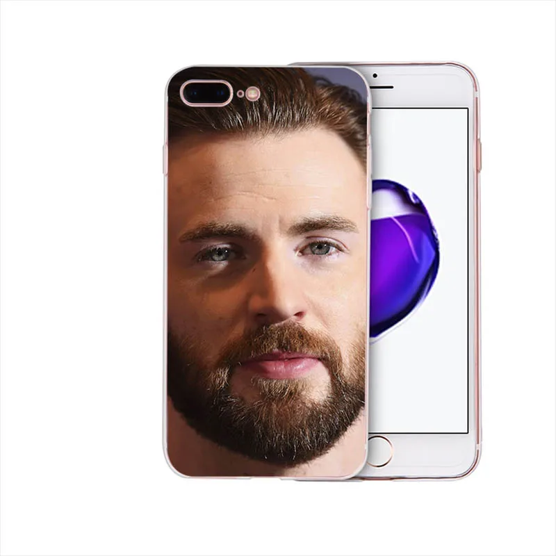Криса Эванса Марвел Капитан Америка мягкий чехол для iPhone X чехол для телефона XS max XR 6plus 6s 6 Coque 5 5S SE 7 8 8plus 7plus Funda