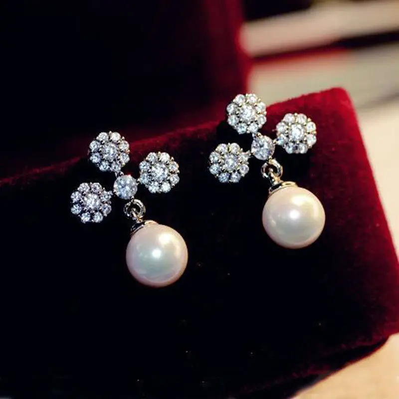 2017 Новое Прибытие БОЛЬШОЙ Циркония Серьги Длинные Большой Кисточкой Серебро S925