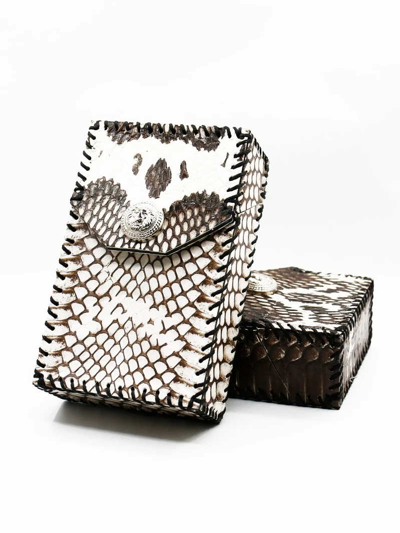 

High Quality Hand-made Snake Skin Cigarette Case Exquisite Gift