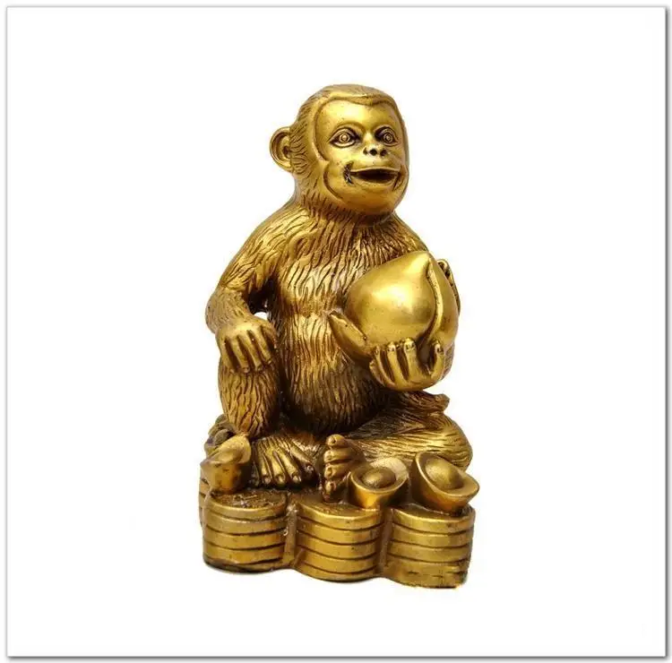 Ручная работа Китайский Зодиак обезьянка YuanBao домашний декор ручной работы