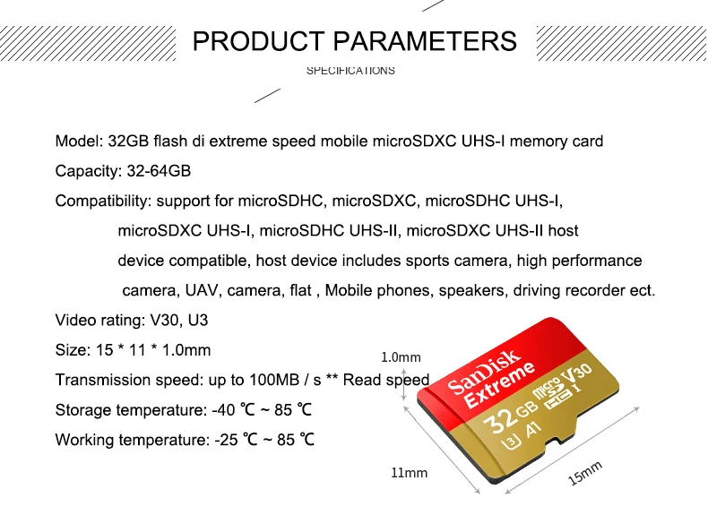 Двойной Флеш-накопитель SanDisk Extreme карты памяти 32 Гб 64 Гб 128 высокое Скорость 160 МБ/с. микро SD карты U3 A2 V30 UHS-1 TF карты памяти Microsd