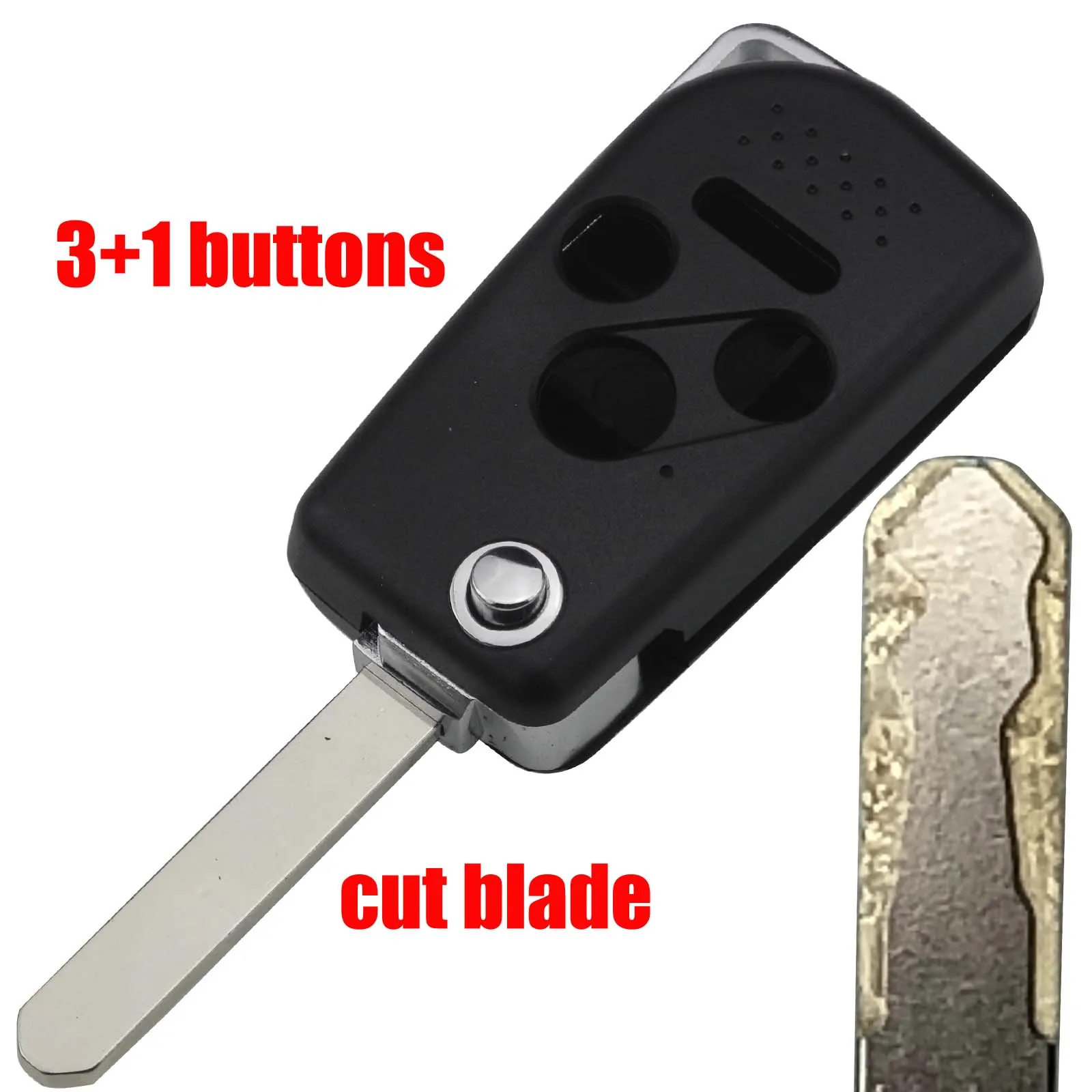 3 Button Plus Panic Режущее лезвие jingyuqin включает модифицированное 2 3 4 кнопки корпус автомобильного ключа дистанционного управления Fob для HONDA Accord Civic CRV Pilot Fit 2007-2013 ключей - Количество кнопок: 3 Button Plus Panic