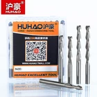 HUHAO 5 шт.лот хвостовик 4 мм 2 Флейта спиральный фрезерный станок с ЧПУ для древесины Концевая фреза карбида вольфрама PCB фреза фрезерные инструменты с ЧПУ