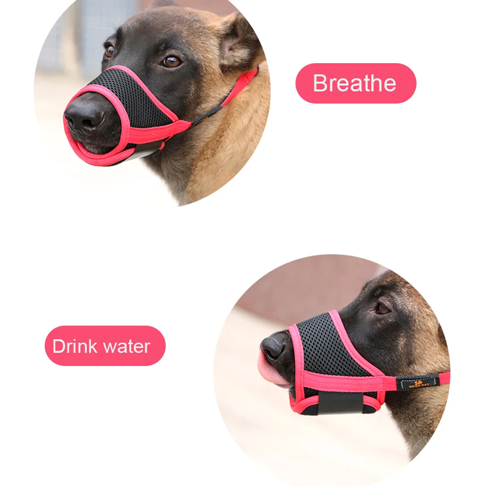 Breathable дышащий намордник многоразовый Регулируемый намордник для собак предотвращает укусы лай