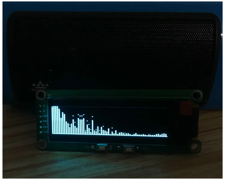 GHXAMP 2 дюймов OLED музыкальный спектр Модуль Индикатор уровня VU метр модификация автомобиля компьютер MP3 DVD MP4 MP5 Телефон DIY время DC5V