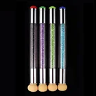 Двухцветный штамп и цветущий карандаш со спонжем, кисти для дизайна ногтей, ручка из горного хрусталя, УФ-гель для дизайна ногтей, ручка