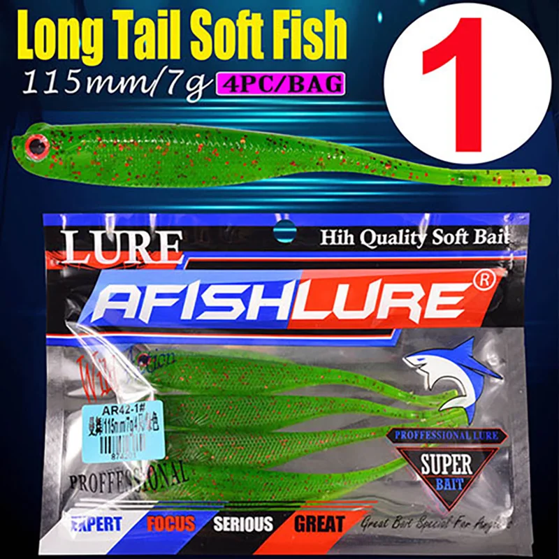 AFISHLURE Мягкая приманка силиконовые рыбалки отсадочные приманки искусственные 115