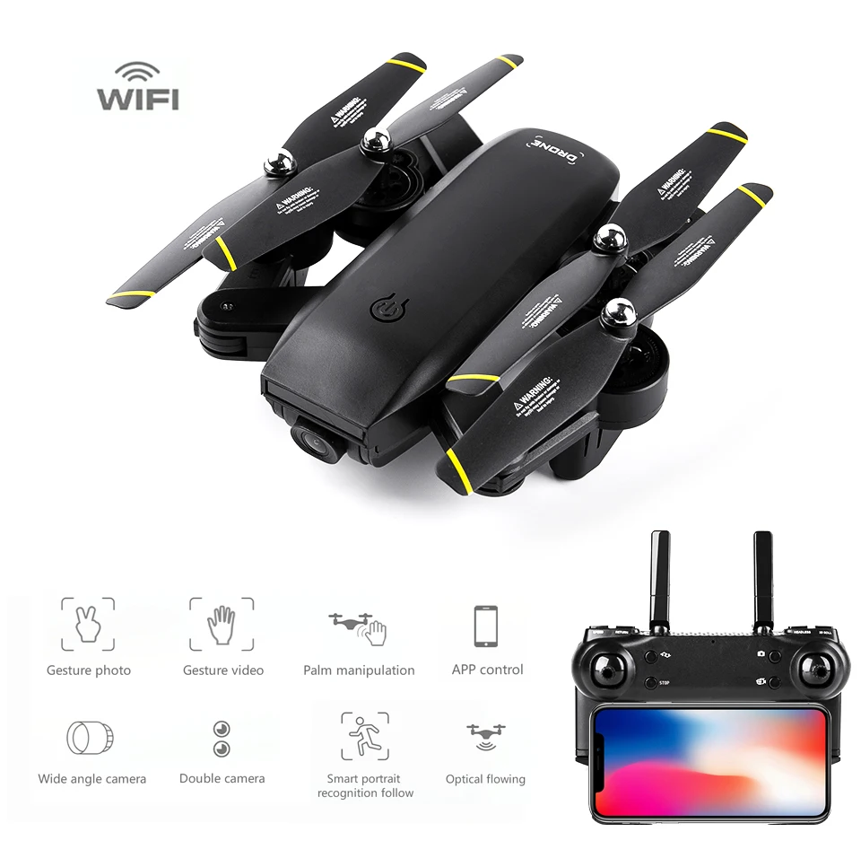 Teeggi M70 Радиоуправляемый квадрокоптер Дрон 4K с камерой HD 1080P FPV селфи Дрон Квадрокоптер Вертолет VS E58 VISUO XS809HW XS809S SG700