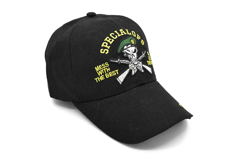 CLIMATE Bone Skull Baseball Cap Special OPS Forces Army Cap Cool Black Specialops Bone Gun Hats Baseball Caps Army Style Men