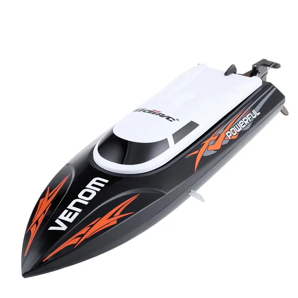 Радиоуправляемая скоростная лодка Udi001 Udi 001 4CH Tempo power Venom 2,4G лодка с дистанционным управлением с автоматическим выпрямлением отклонения игрушки - Цвет: Черный