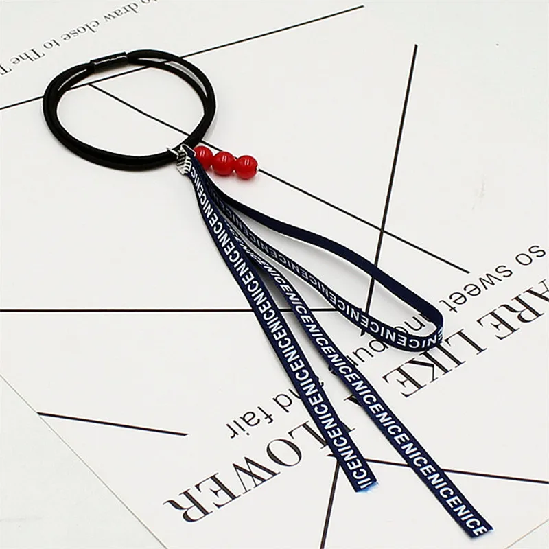 Украшения для волос с красным жемчугом 2020 Длинные ленты Аксессуары женщин