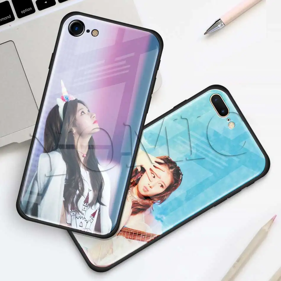Чехол Twice Mina Momo Kpop из закаленного стекла для Apple iPhone XR 7 8 6 6S Plus X XS MAX, чехол для сотового телефона