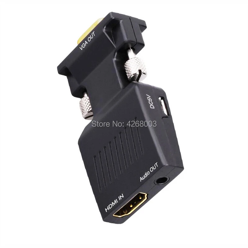 HDMI Женский к VGA Мужской Аудио кабель видео конвертер адаптер hdmi vga с золотом 1080 P